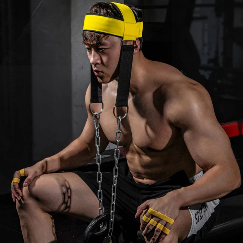 Head Neck Cervical Vertebra Power Strength Muscles Training Weighted Caps Helmet Headgear With Iron Chains