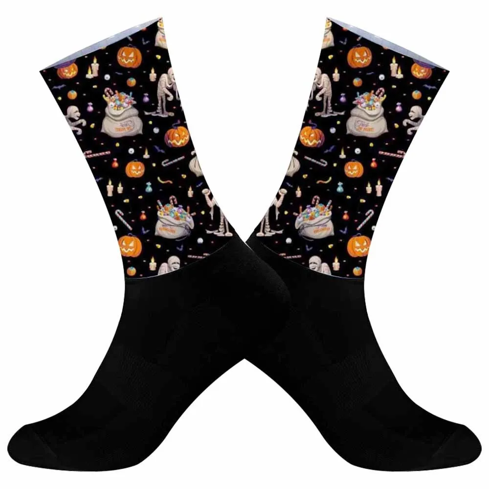 2024 New breathable aero Socks Cute animals fun ice cream socks sports bike running socks Cycling socks christmas Socks