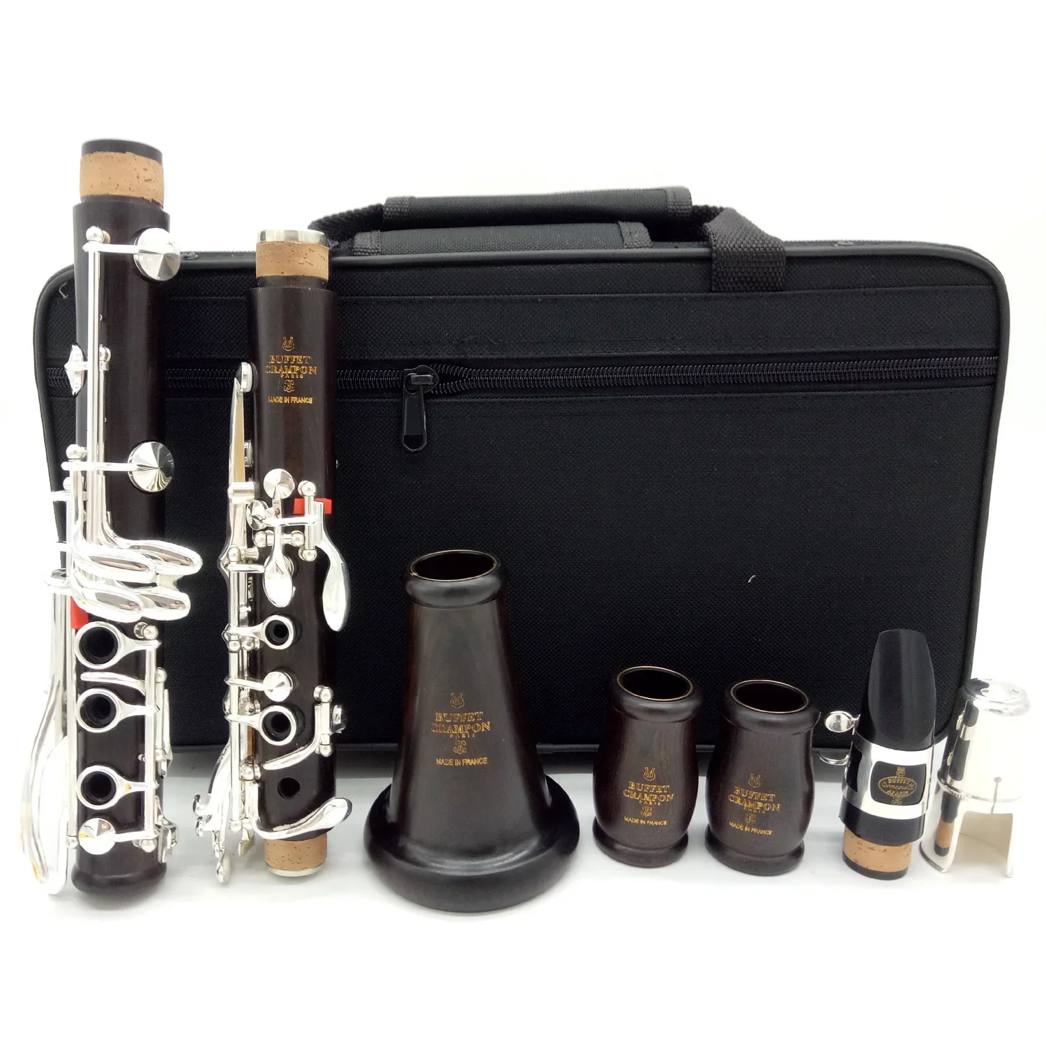 Professional Bb Clarinet R13 PRESTIGE Ebony Clarinets Ebony Wood Silver Plating Key Musical Instruments Case Mouthpiece Reeds