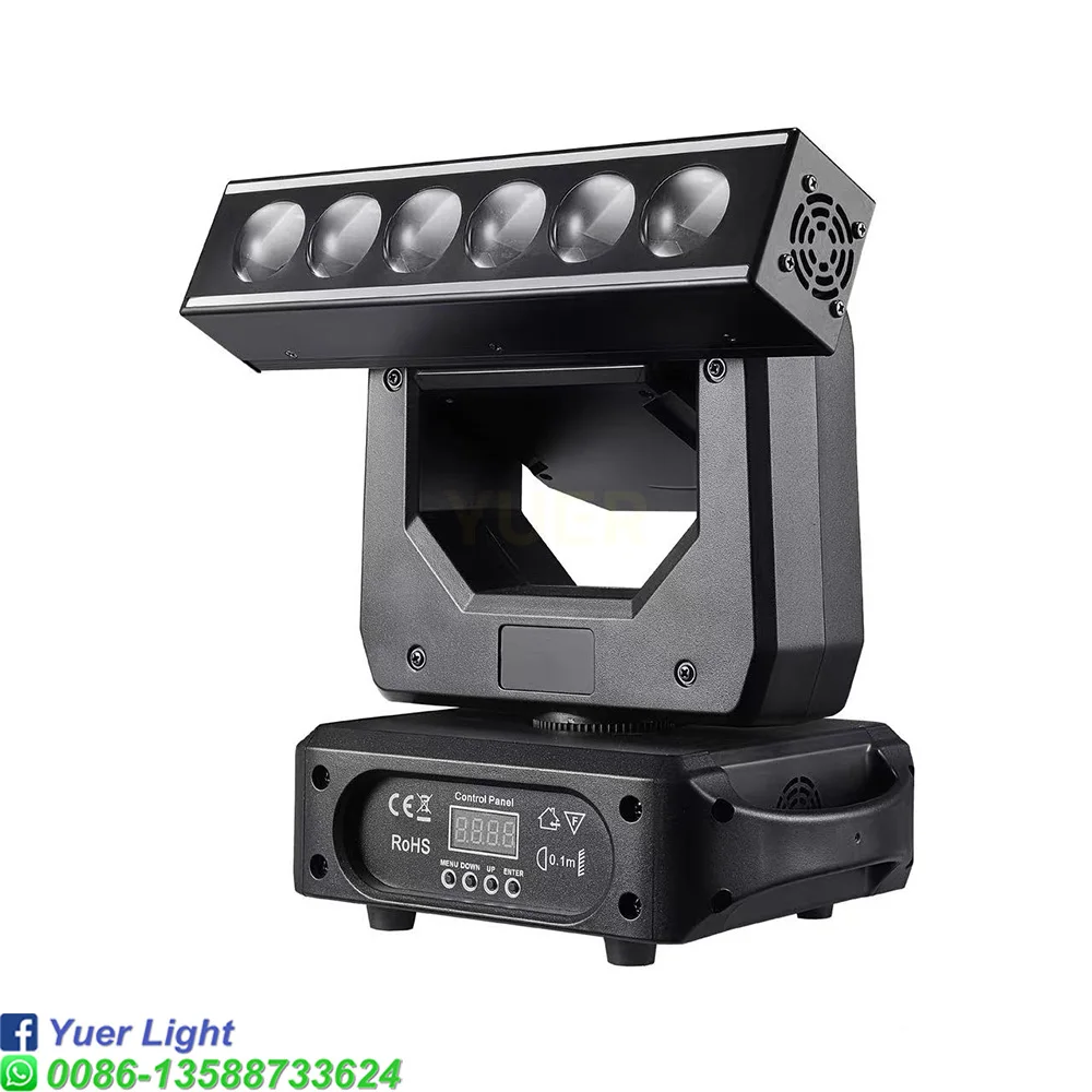 Imagem -03 - Yuer Led Movendo a Luz Principal 150w Rgbw Dmx512 Iluminação de Palco 540 ° Panela 320 ° Estroboscópio 020 hz para Concertos Clubes Teaters Eventos dj