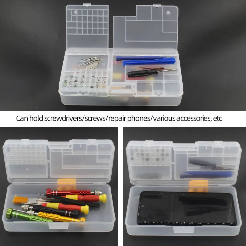 Box, Electronic Components, Transparent Plastic Storage, Small Screw Accessories, Tool Classification Grid