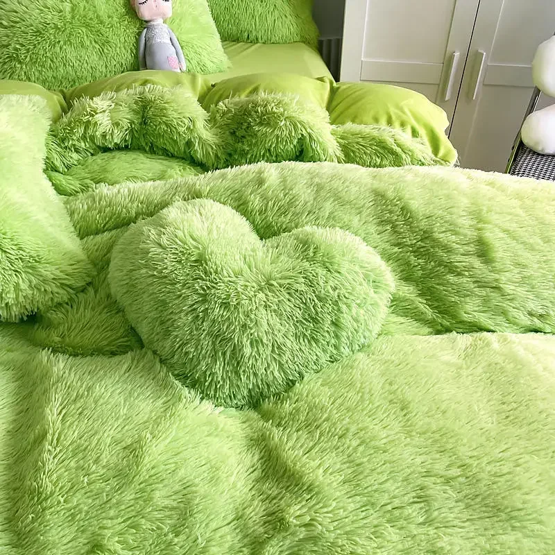 

Long Shaggy Throw Blanket Bedding Sheet Large Size Warm Soft Thick Fluffy Sofa Sherpa Blankets Pillowcase Comforter Cover