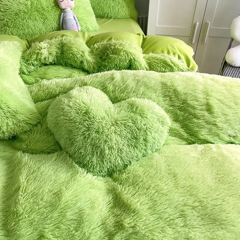 Long Shaggy Throw Blanket Bedding Sheet Large Size Warm Soft Thick Fluffy Sofa Sherpa Blankets Pillowcase Comforter Cover