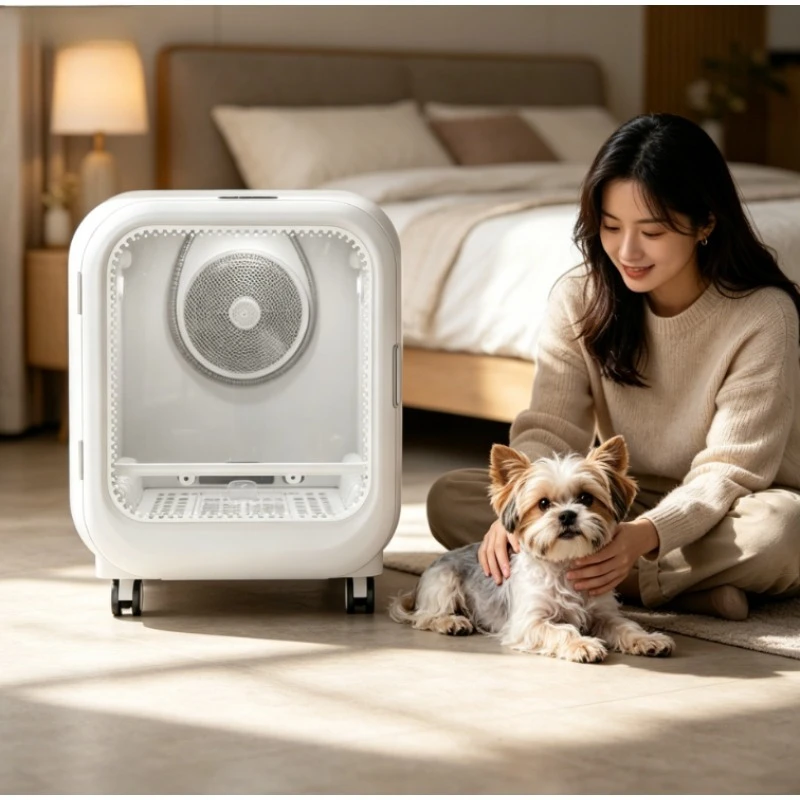 Custom Soft Material Pet Dryer Box, Anti-slip Stable Pet Drying Cage, Comfortable Safe Grooming House for Dog Cat Small Pets