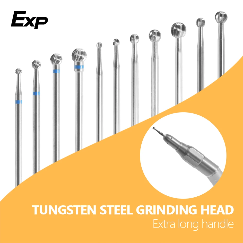 Exp Dental Surgical Handpiece Bur Diameter 2.35 mm Tungsten Steel Round Drill Optional Length 45mm 70mm 125mm Tungsten Steel Bur