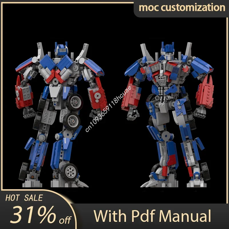 

1232pcs MOC Transformersed Dark of The Moon Optimus Prime Model Building Blocks Set Assembly Creativity Bricks Toys Kid DIY Gift