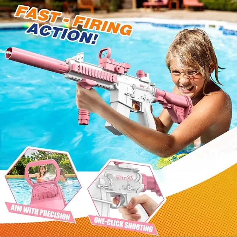 Electric Water Blaster สําหรับเด็กผู้ใหญ่อัตโนมัติ,สระว่ายน้ําชายหาดของเล่นปาร์ตี้,ของขวัญสําหรับเด็กอายุ 9 10 11 12 ปี