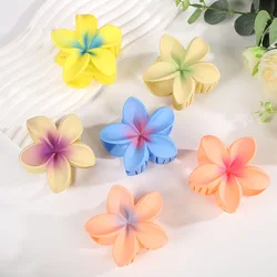 Korean Gradient Flower Hair Claw Clip For Women Hair Clip Crab Hair Claws Ponytail Hairpins Bath Barrette Headwear Accessories