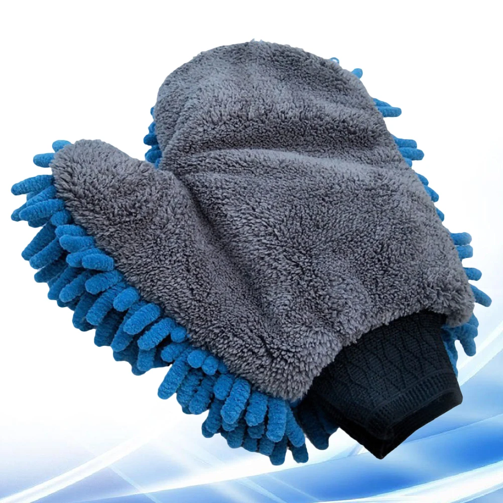 

Gloves Coral Velvet Cleaning Wipping Hand-washing Duster Washable Double-sided Mitt for Car Man