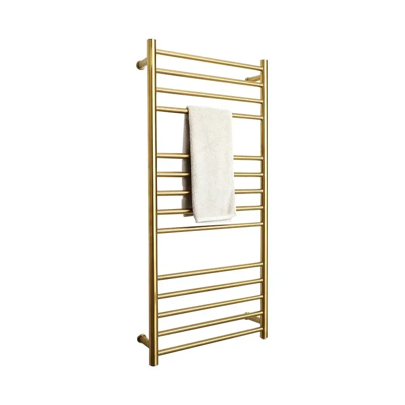 304 Stainless Steel Gold Electric Towel Warmer - 162W IP56 Waterproof Heated Rack (110V/220V)