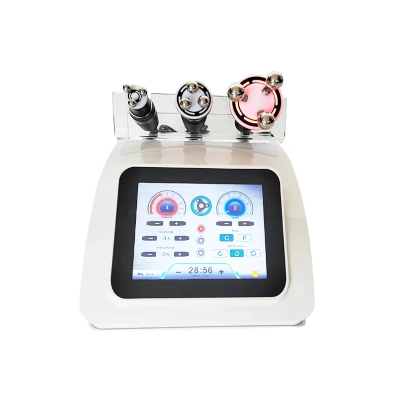 3 in 1 Radio Frequency 360 Degree Automatic Rotating Vibration Led Light RF Body Slimming Face Lifting Skin Tightening Machine