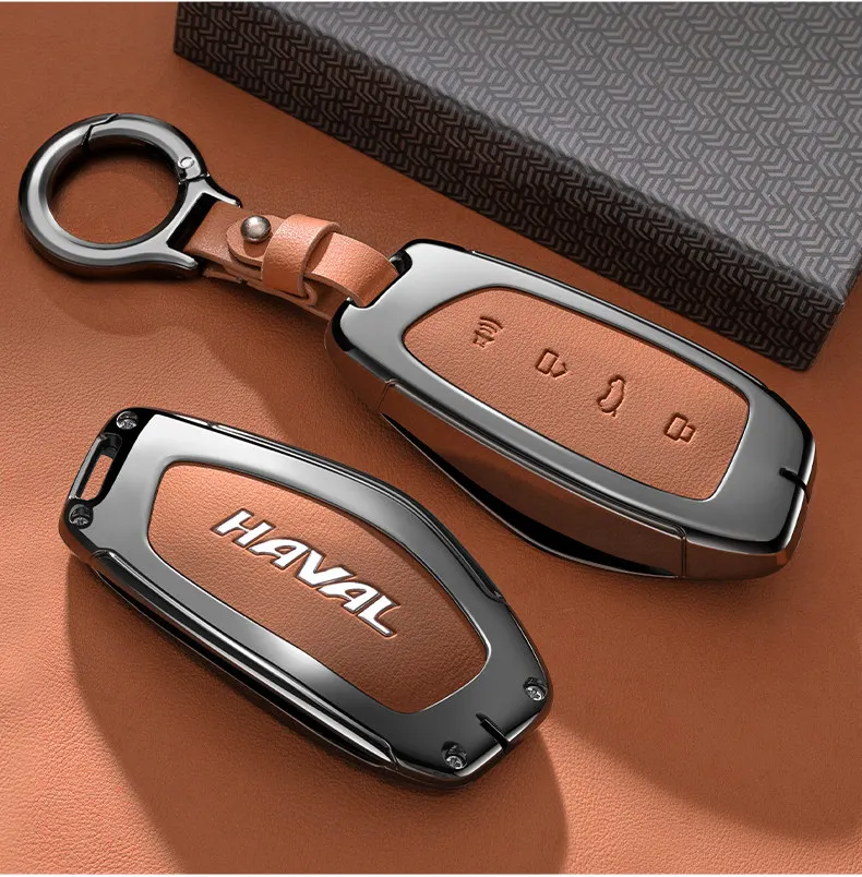 Autoschlüsseletui aus Zinklegierung für HAVAL DARGO Hover H7 2025 2026, Schlüsselanhänger, Fernbedienung, Gehäuse, Ringhalter, Anhänger, Zubehör – Detail 4