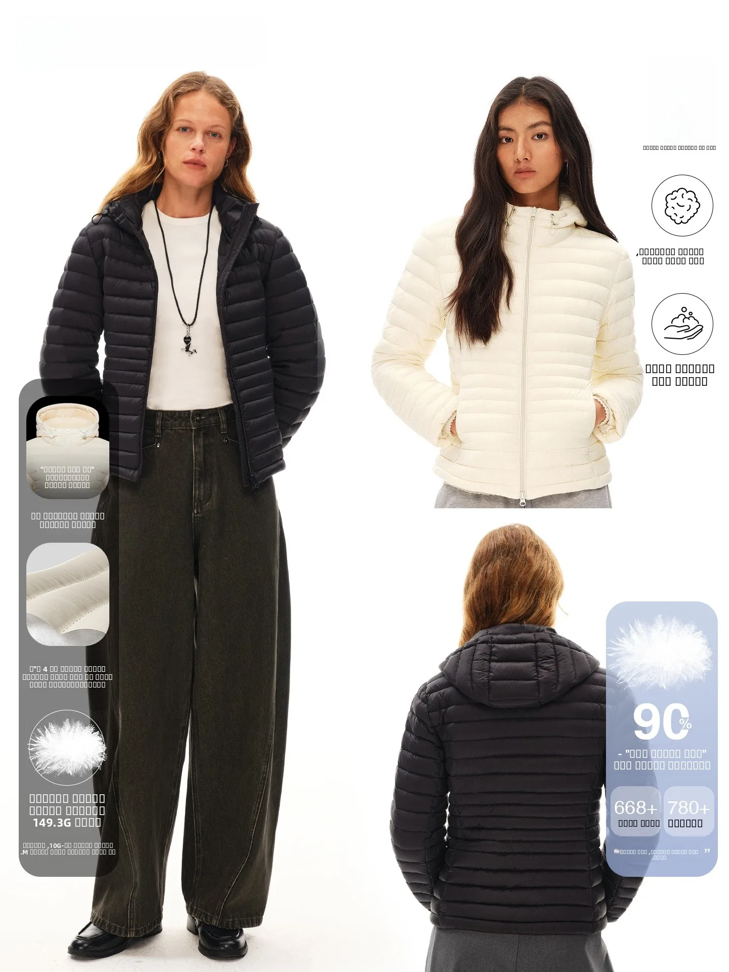 

Женская приталенная куртка Du down Jaet 90 белого цвета с капюшоном, укороченная, повседневная, теплая, из полиэфирного волокна