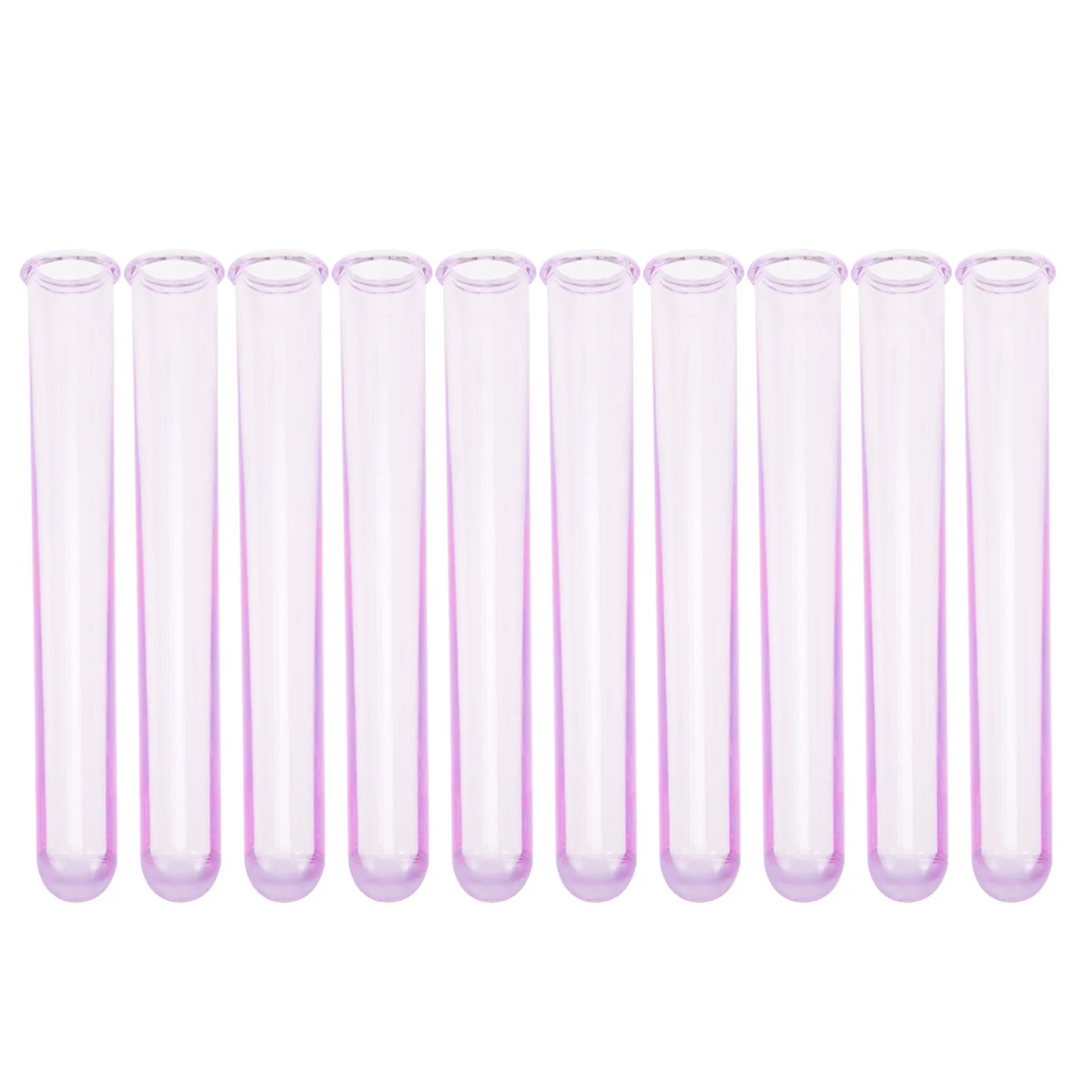 

10Pcs Test Tube Acrylic Chemical Tubes Durable Multi-Function Laboratory Science Tubes Household Sample Experiment Accessory