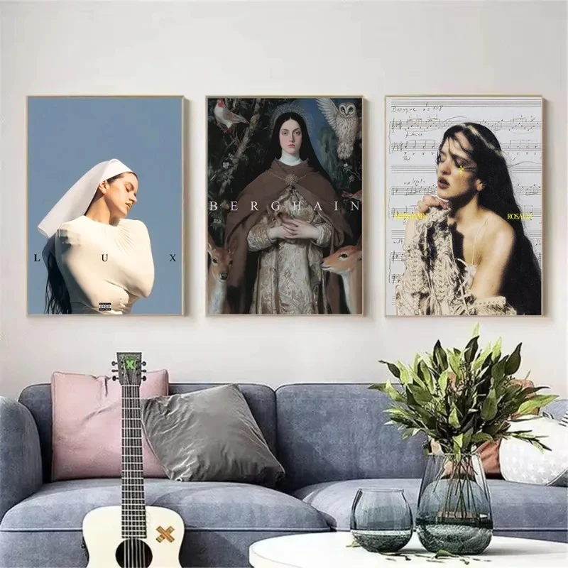 المغني Rosalia LUX ألبوم جديد مستوحاة كلمات الموسيقى الرجعية الجمالية المشارك حائط لوح رسم الفن صور ديكور المنزل هدية