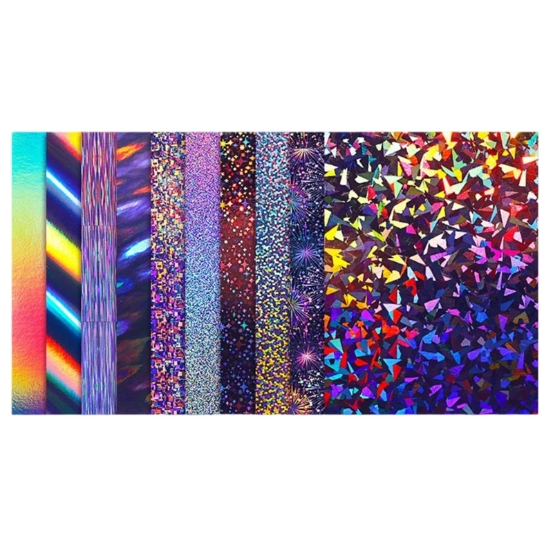  Pack of Rainbow Cardstock Glitter Paper Set For Hand Crafts And Art Projects With Smooth Folding And Colorful Colors