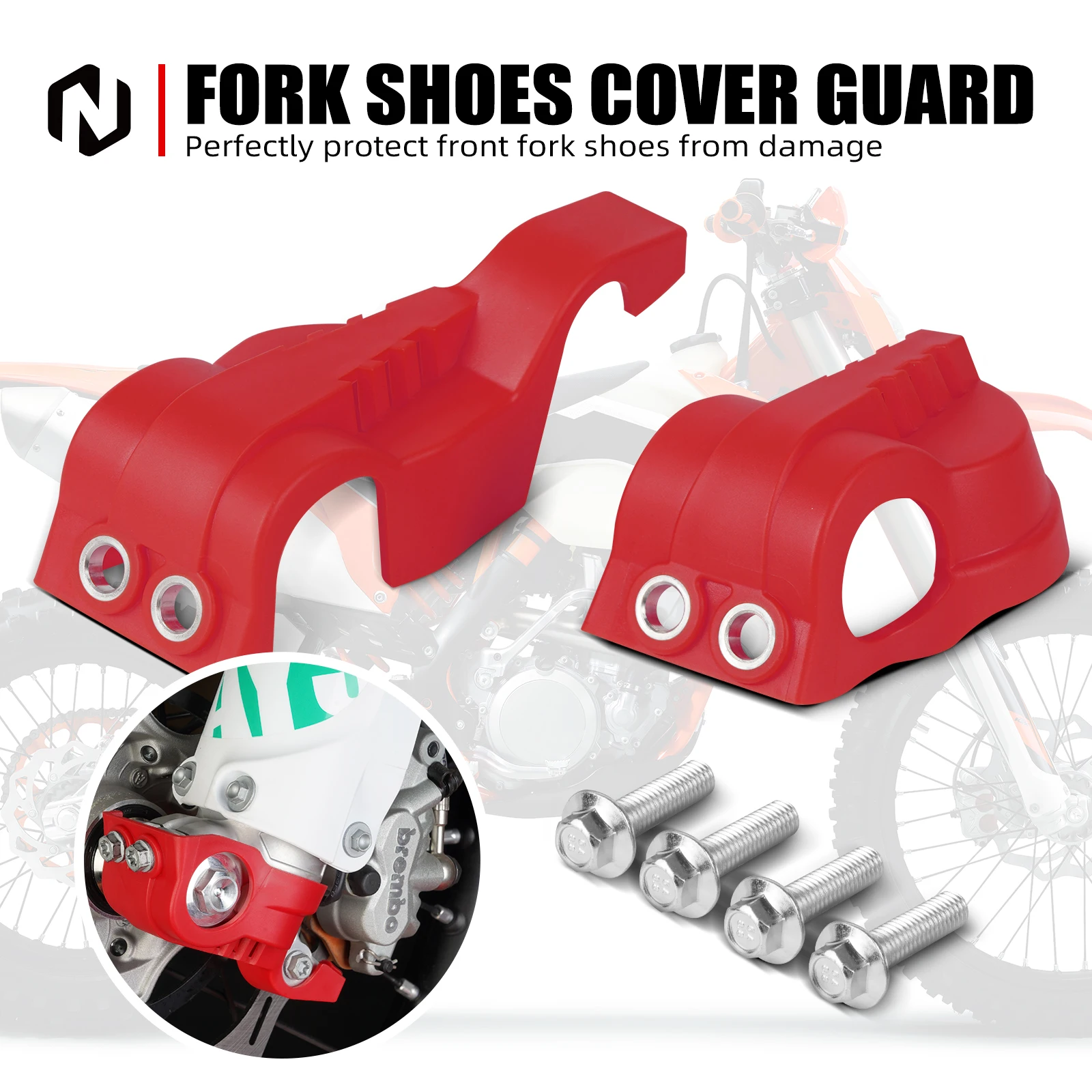 NICECNC para GasGas EC 300 EC 250 ECF 350 MC 125 MC250F EX 250 EXF 350 450 2021-2024 cubierta de zapatos de horquilla delantera para KTM EXC 300