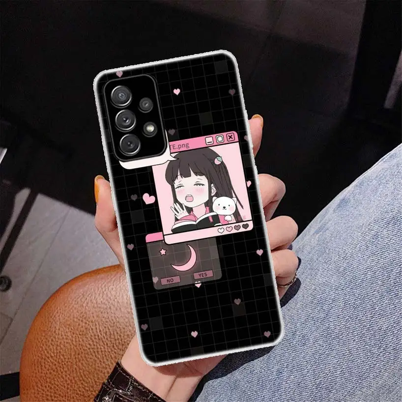 Cute Kawaii Japan Girls Harajuku Cover Phone Case For Samsung Galaxy A55 A54 A53 A52 A15 A14 A13 A12 A35 A34 A33 A32 A25 A24 A23 image 4