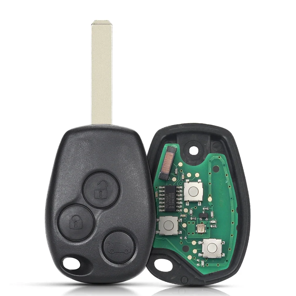 KEYYOU Fernbedienung Autoschlüssel 433 MHz für Renault Trafic Vauxhall Vivaro Sandero Logan Symbol Dacia Duster 4A PCF7961M HITAG AES Chip