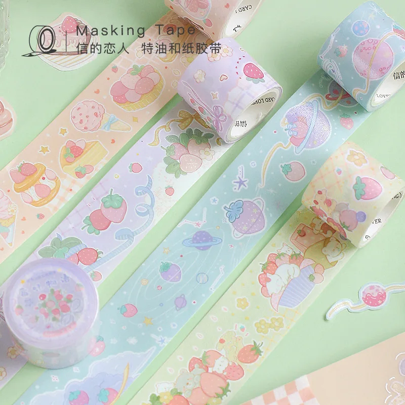 1pcs/1lot Decorative Adhesive Tapes Sweet Strawberry Farm Scrapbooking DIY Paper Japanese Stickers 3m