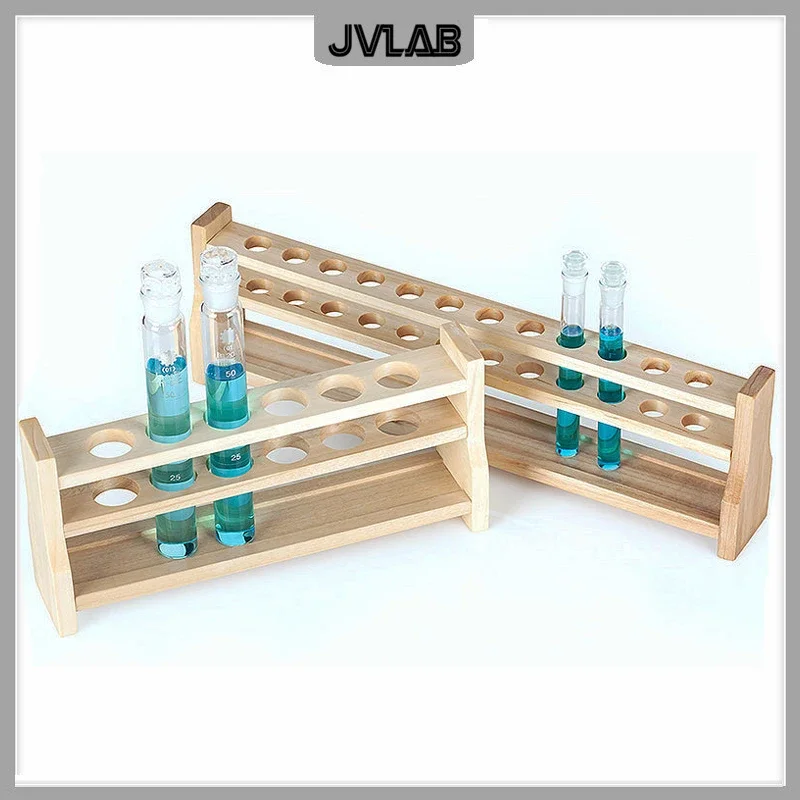 Wooden Stand Wooden Colorimetric Tube Holder 25 ml * 12 Hole Laboratory Supplies Test Tube Stand Hole Diameter 21 mm