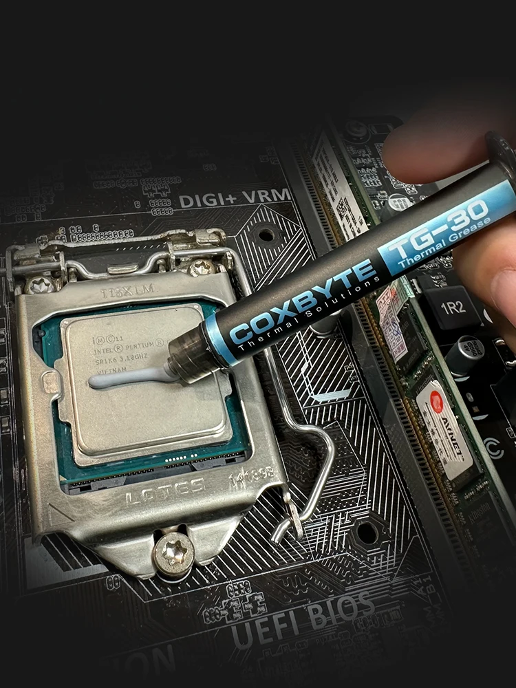 Pasta termoprzewodząca Coxbyte 17.5W/mk TG-30 2g 4g do CPU GPU Drukarki Radiator Chłodzenie Pasta Termiczna Smar Silikonowy — zdjęcie 2