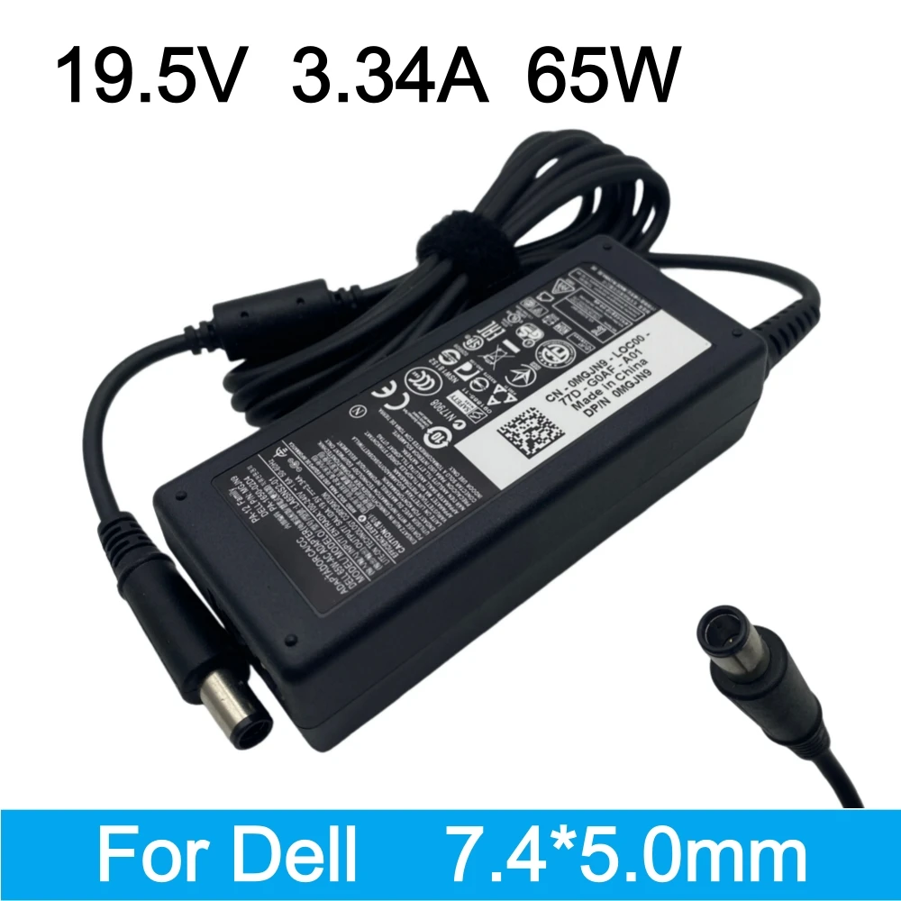 Adaptador de CA genuino 65W 19,5 V 3.34A 7,4*5,0mm para Dell Latitude E5440 E5470 E6440 E6540 E7440 E7450 E7250 cargador de ordenador portátil