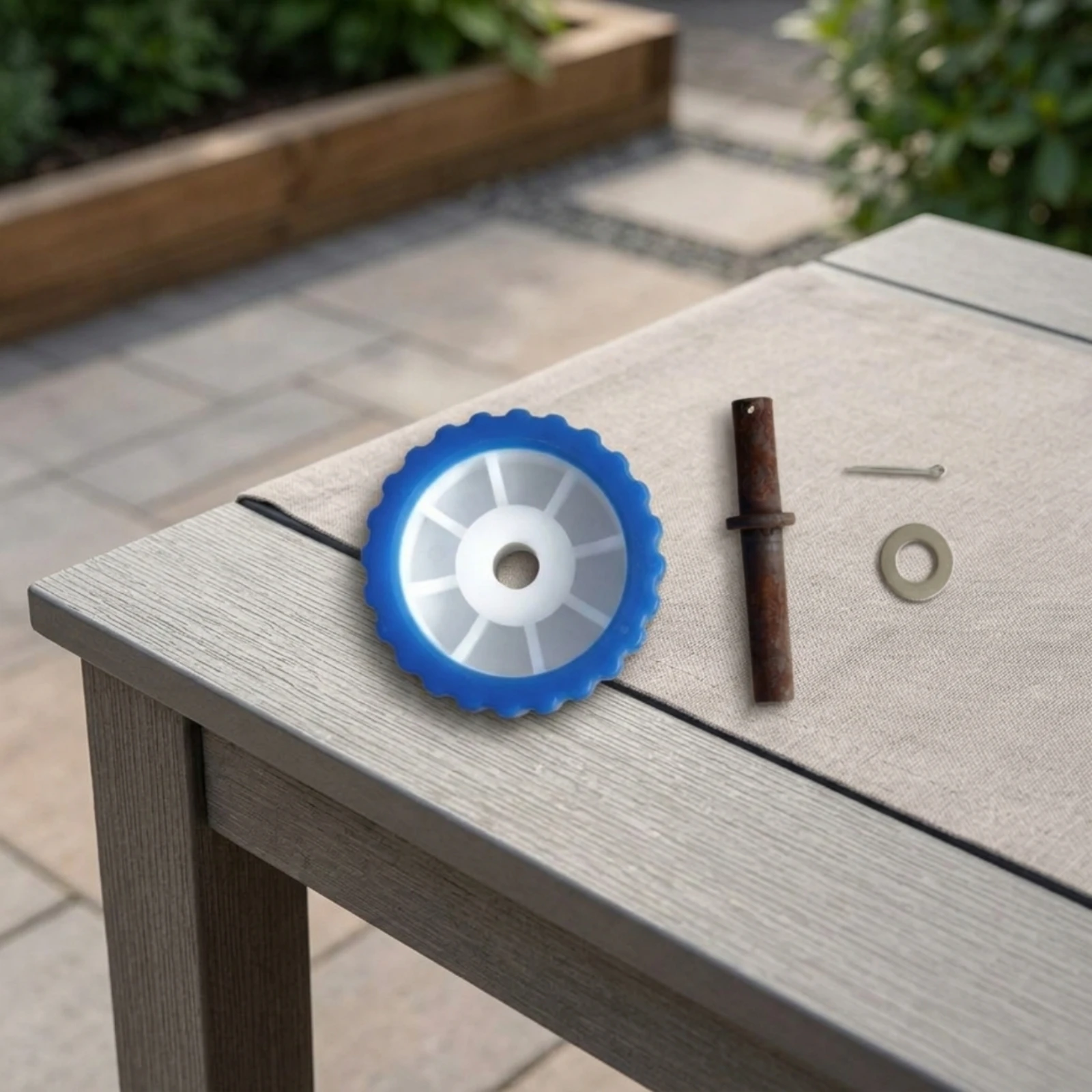 Trailer Wheel with Axle Pin Ribbed Boat Trailer Wheel Hardware Easy to Install Corrosion-Resistant for DIYers