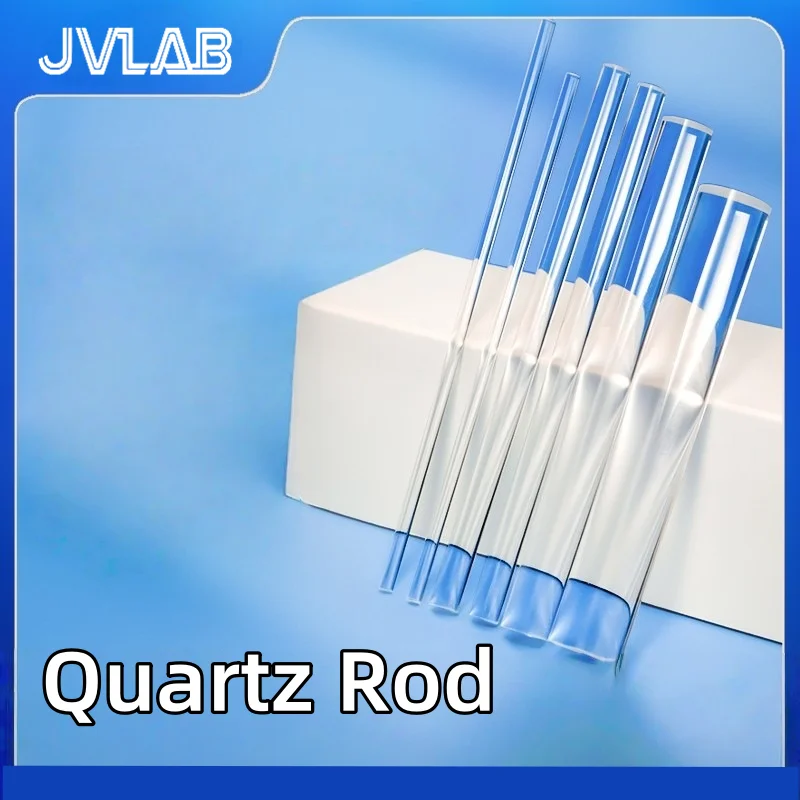 

High Purity Quartz Round Rod Heat-Resistant Melting Stirring Rod Grinding Rod Glass Flat Bottom Column Light Guide Rod JVLAB