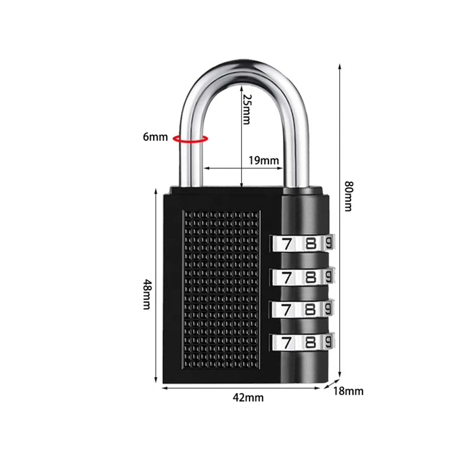 Impermeável combinação Cadeado, codificado Lock, codificado Lock, 4 Número Dígito, Pad Lock, mala, bagagem, ao ar livre