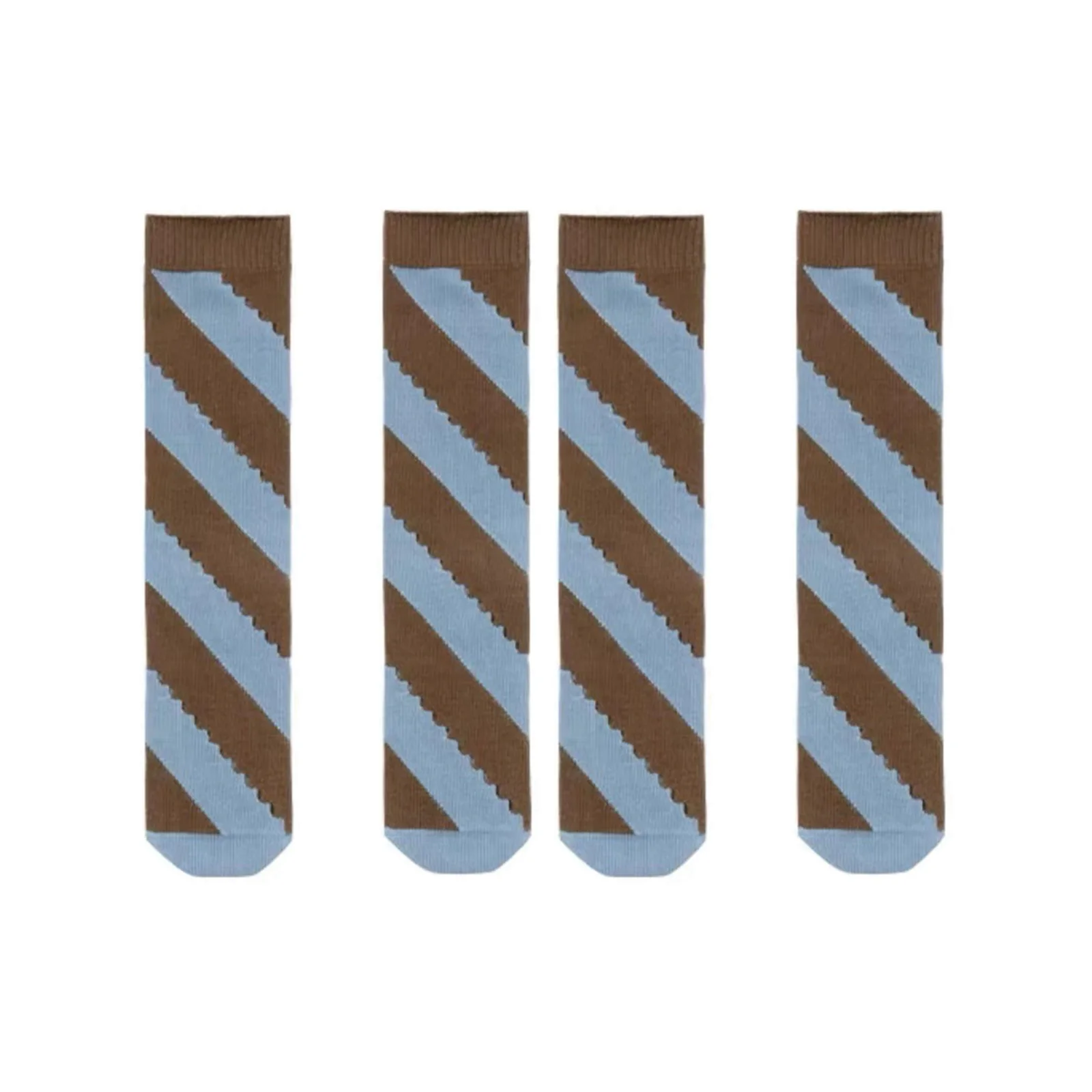 Three-color combination of men's and women's twill hole-in-the-wall socks (blue coffee/red rice/black gray)