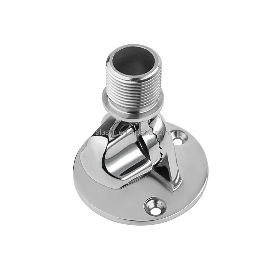 

STLF Boat Accessories 316 Stainless Steel Marine Antenna Mount Ratchet Mount Base for Boat