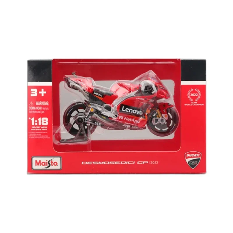 2022 Maisto 1:18 Motorcycle Ducati Lenovo Team #63 Moto Diecast Model Edition Alloy Luxury Vehicle Collection Kids Gift Toys