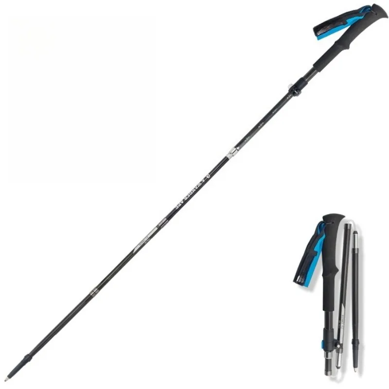 

Outdoor folding trekking poles Z poles mountain trail running poles carbon carbon fiber outer lock 7075 aluminum pole ultra-ligh