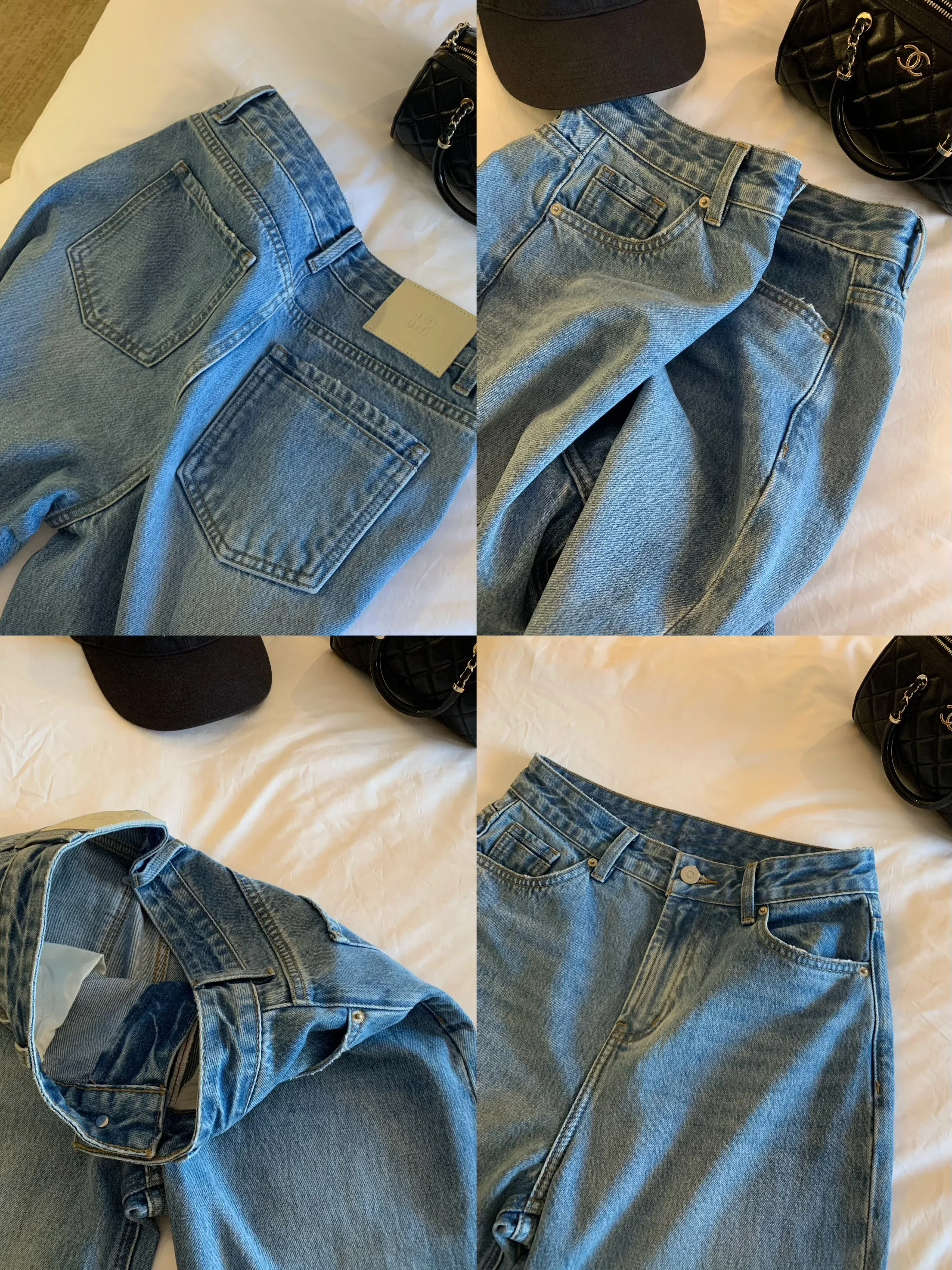 

YUYEE модные синие джинсовые брюки с завышенной талией, женские повседневные джинсы с прямыми штанинами и высокой талией на весну и осень