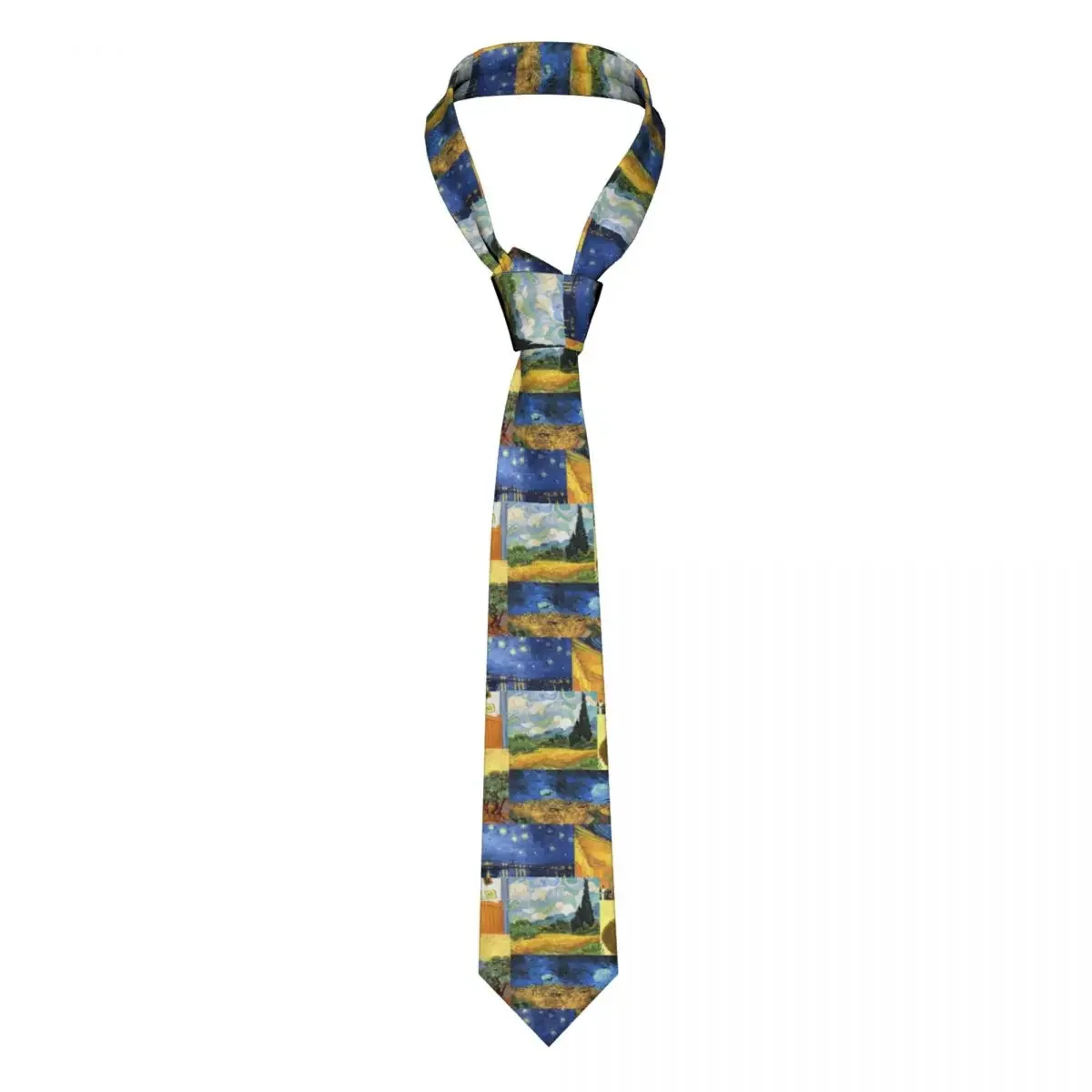 Vincent Van Gogh Paintings Art Collage Neckties Men Custom Silk Neck Ties for Party