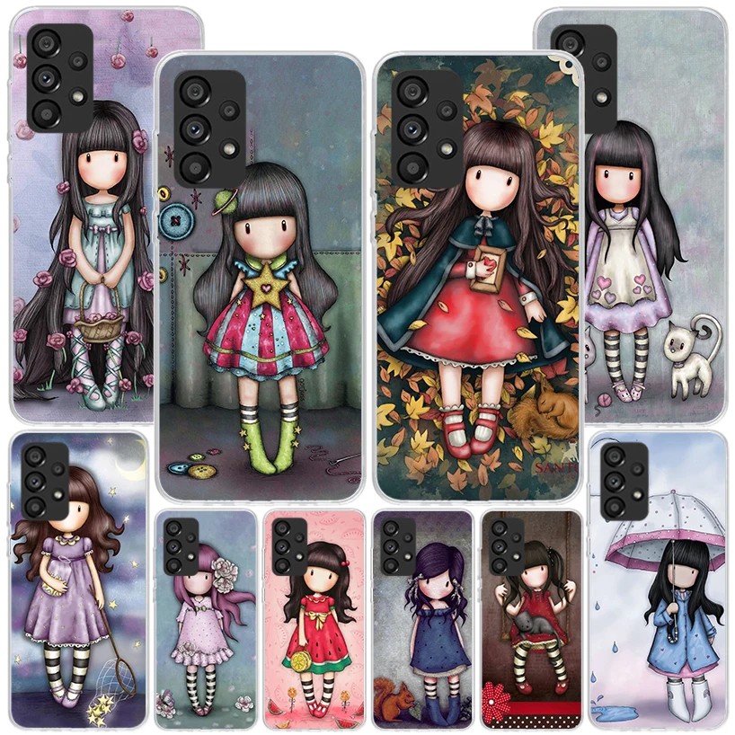 S-Santoro G-Gorjuss Cute Girls Phnoe Case for Samsung Galaxy A14 A54 A34 A24 A13 A53 A33 A23 A52 A12 A32 A22 A03S A02S A04S Uniq