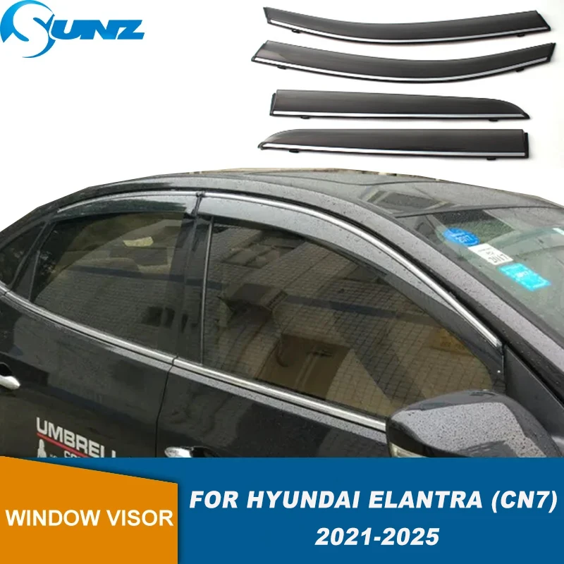 

Side Window Deflector For Hyundai Elantra (CN7) 2021 2022 2023 2024 2025 Window Visors Rain Sun Deflector Visor Guard