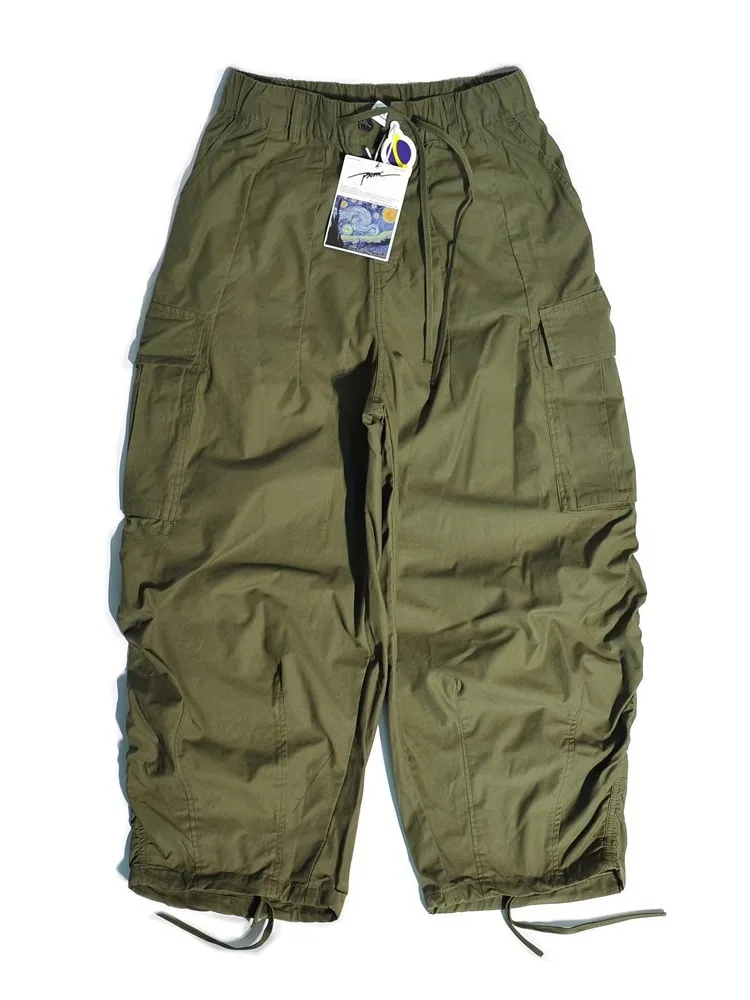 Nouveauté japonais extérieur CityBoy Multi poche ample jambe large décontracté coton Leggings pantalon pour hommes