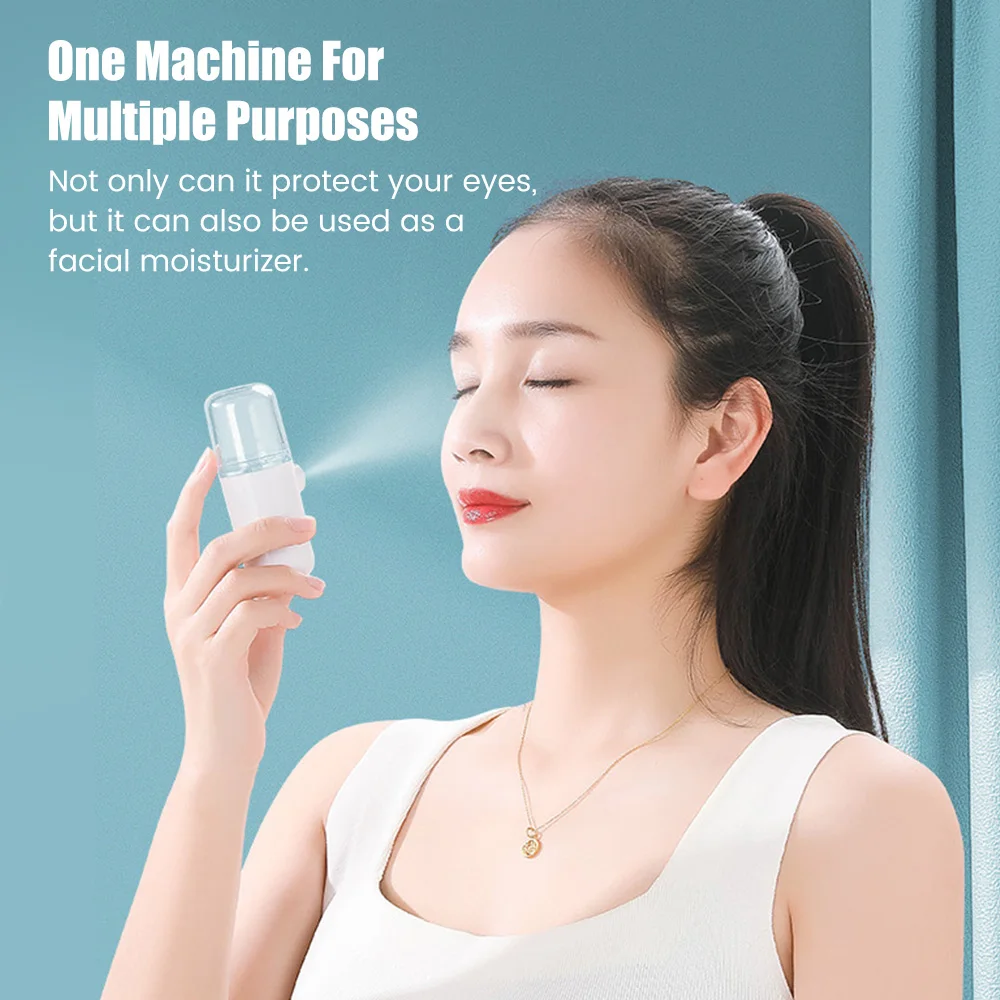 Eye Moistener Nano Spray Glasses Dry and Astringent To Relieve Fatigue Portable USB Charging Eyewash Dry Eye Atomization