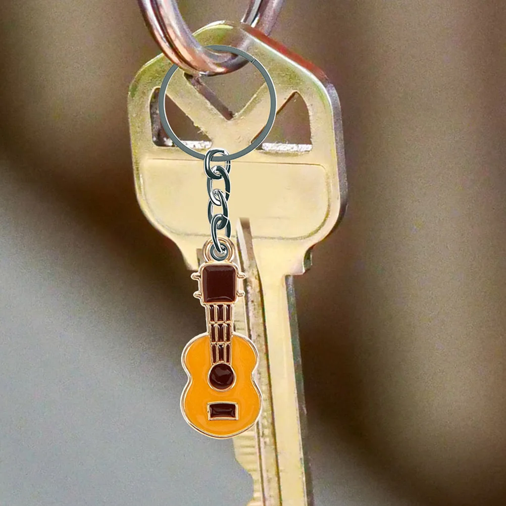 20 Pcs Guitar Pendant Keychain Charms Instrument Tuner Gold DIY Decorative Jewelry Making Pendants