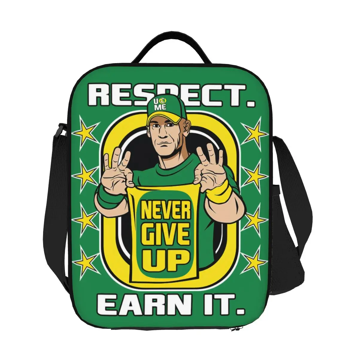 Borsa da pranzo isolata WWE John Cena personalizzata per le donne Never Give Up Cooler Thermal Lunch Tote Beach Camping Travel