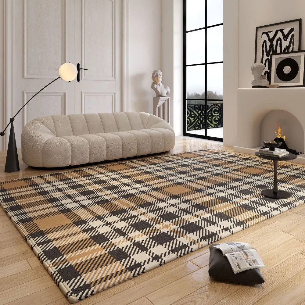 Light Luxury Geometric Large Carpets for Living Room Modern Decoration Home Bedroom Rug Soft Non-slip Coffee Tables Mat