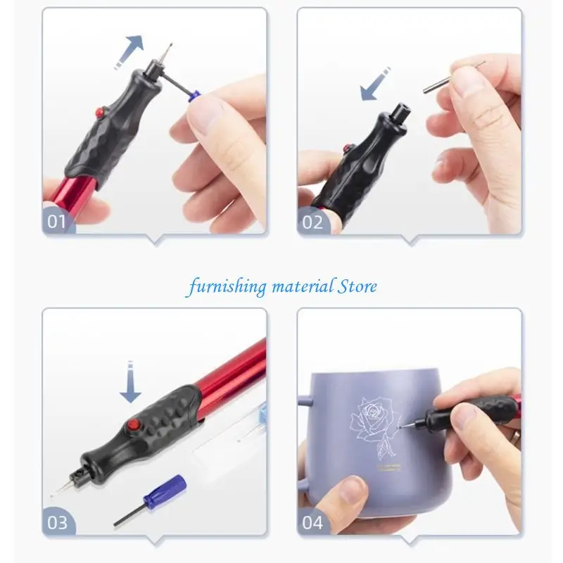 

Y5GD Lightweight Mini Engraving Pen For Creative Projects Home Or School With Easy To Hold Design And Reliable Performances