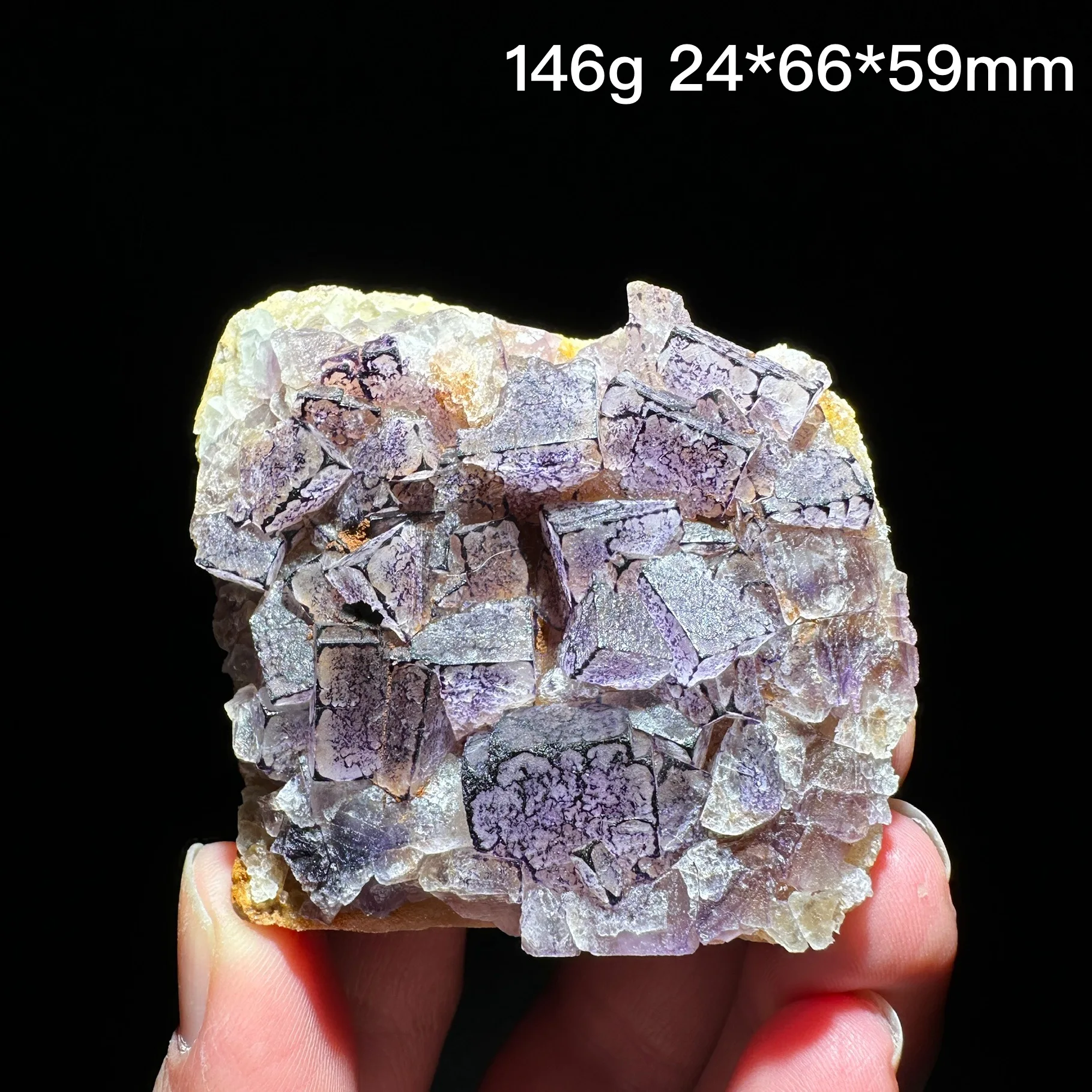 Natural Purple edge fluorite mineral specimen healing crystal gem collection Mineral Quartz Rock Healing Stone Home Decor