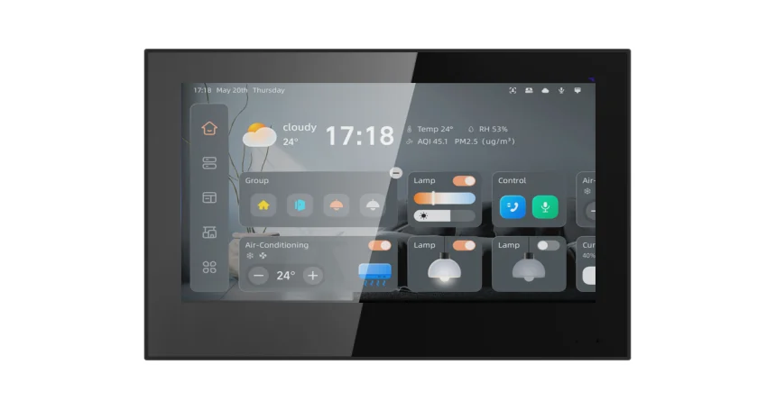 7-Inch Android system graffiti Zigbee smart home control, with PoE function, suitable for villa and apartment IP intercom system