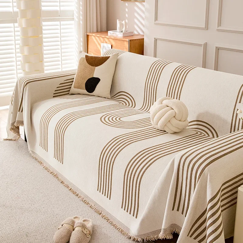 Couch Cover Modern Plaid Slipcover Living Room Furniture Protector Sofa Cover Towel for Decorate Sofa Sitting Cushion