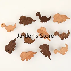 Cute little dinosaur design wooden hook wall hanging decorative robe hook bedroom clothes hanger