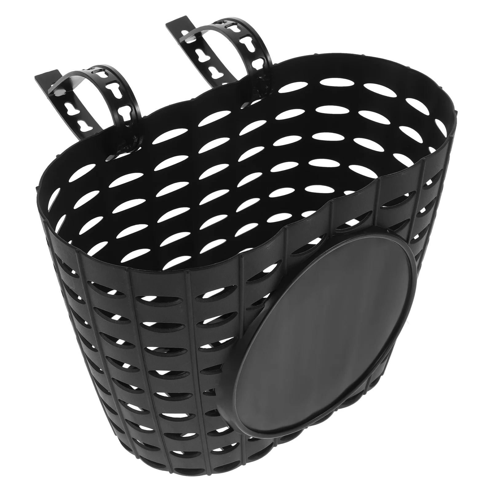 Kids Bike Basket Plastic Detachable Thicken Storage for Bicycles Black Water Scratch Wear Resistant Bike Basket