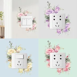 Switch decorative flower stickers Warm wall stickers Light switch wall socket layout stickers Self-adhesive waterproof wallpaper